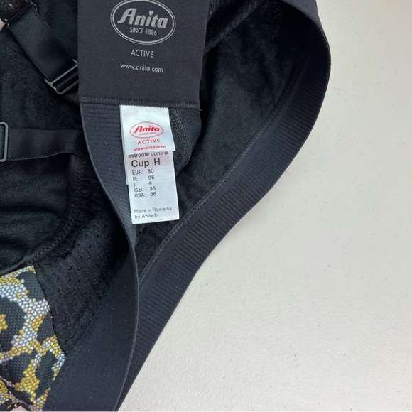 Anita NWT Extreme Control 36H Mosaic Leopard Print Sports Bra - Picture 10 of 13